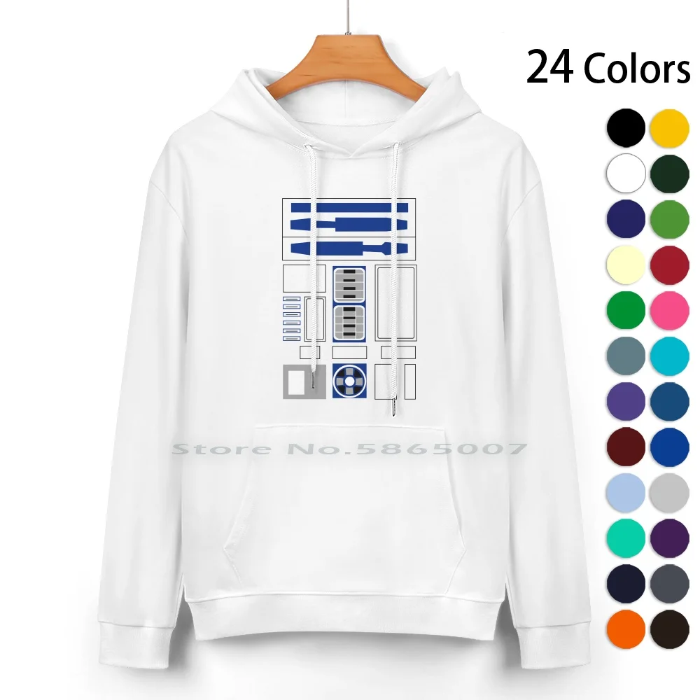 Robot Body Pure Cotton Hoodie Sweater 24 Colors Robot Nerd R2d2 100% Cotton Hooded Sweatshirt For Women Men Unisex Gifts Heat