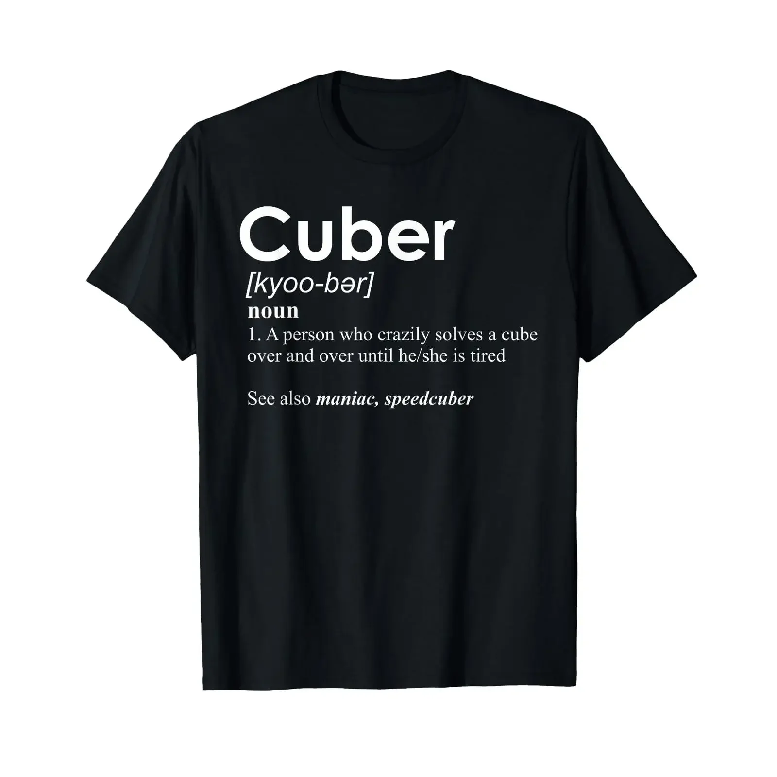 Competitive Puzzle Cuber Definition Speed Cubing Vintage T Shirt vintage Washed Unisex Top For Everyday Wear designer clothes