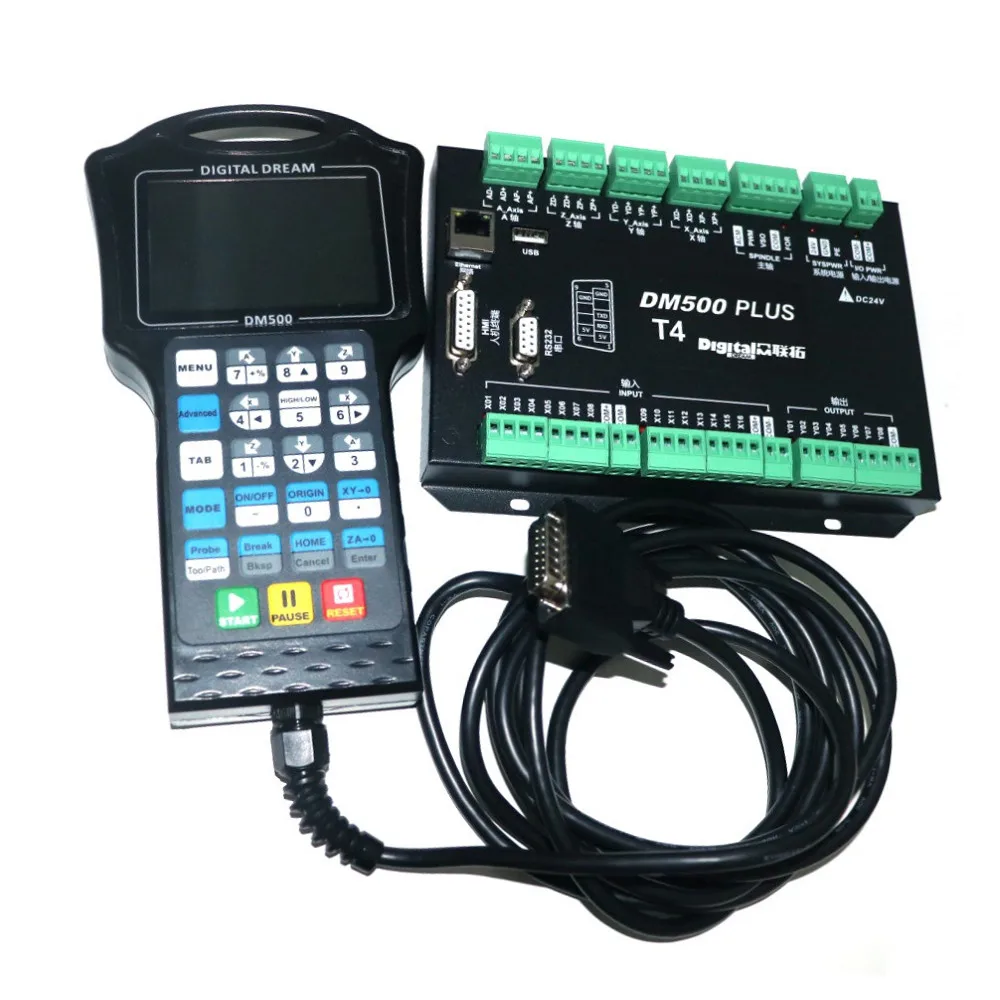 DM500Plus 4axis CNC Handle Motion Controller M150 500KHz Pulse U-disk Read G-CODE For Stepper Motor CNC Engraving Control System