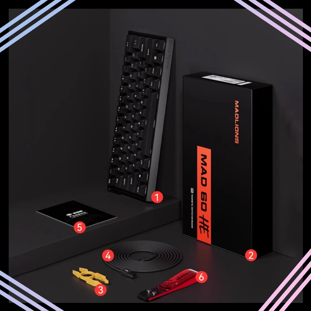 

Механическая клавиатура Madlions Mad 60He с магнитным переключателем MAD68 Проводная клавиатура Mad60he Custom MAD68he Esports Gamer Keyboard Подарки