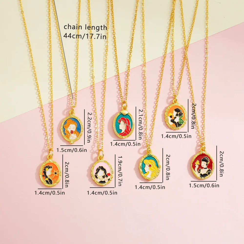 Sandgold blue oil-dripping bracelet pendant, Seven Princess Ariel Mermaid pendant, children's diy accessories, handcrafted