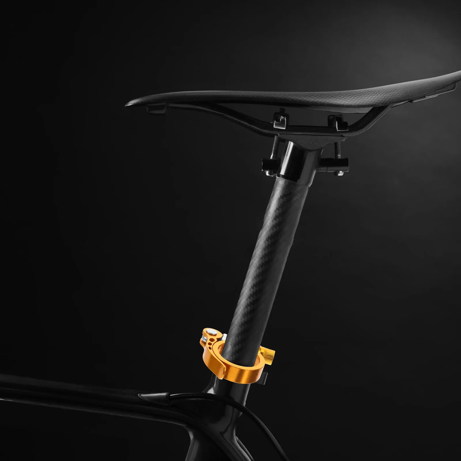 Folding Bike Seatpost Fixator Aluminum Alloy Clamp Stable and Firm Easy Installation No Tools Needed Seat Post Tube Clamp