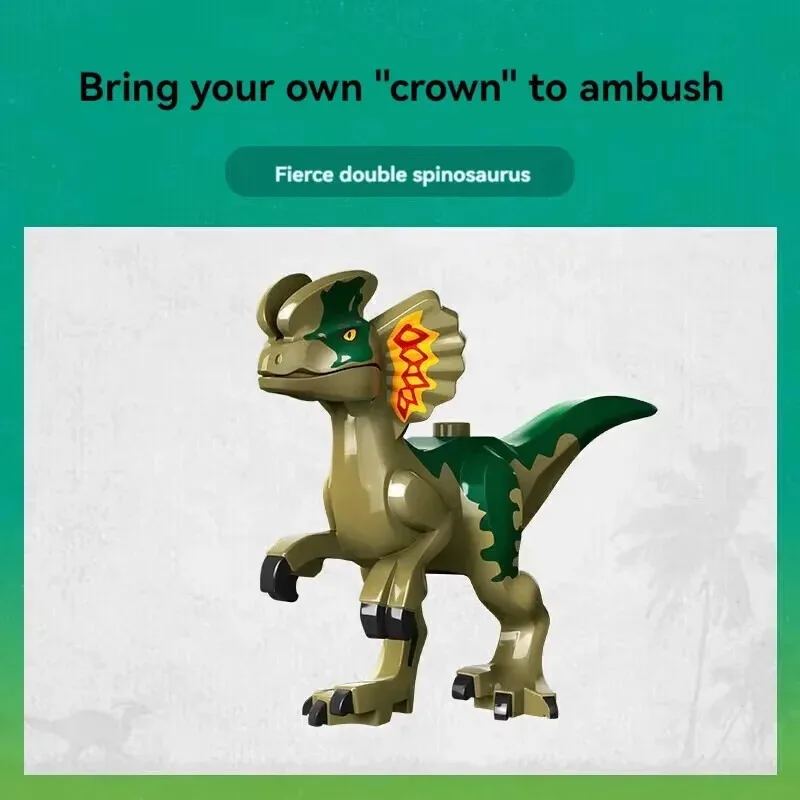 Compatibile MOC Set Dinosaur Park Serie Building Blocks Dilophosaurus Ambush Regali di Natale per bambini Assemblaggio di giocattoli 76958