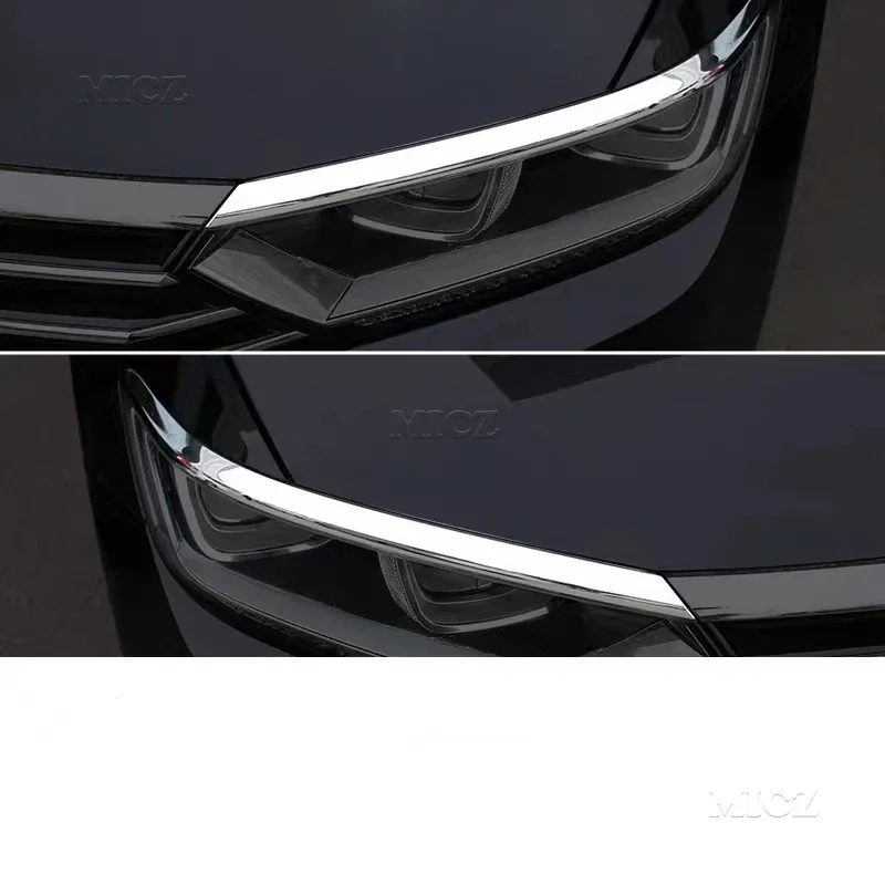 Dla Volkswagen Passat B8 Auto Styling Variant Front Hood Engine & Front Head Light Lamp Eyelid Eyebrow Cover Trim 2017-2022