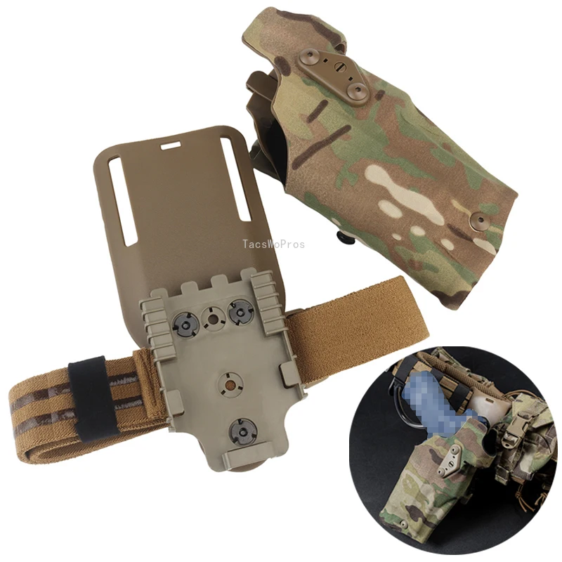 

Кобура для охотничьего ружья, быстросъемная тактическая боевая кобура для правой руки, кобура для переноски пистолетов Glock17 Gen4 G19 с подсветкой X300 X300U