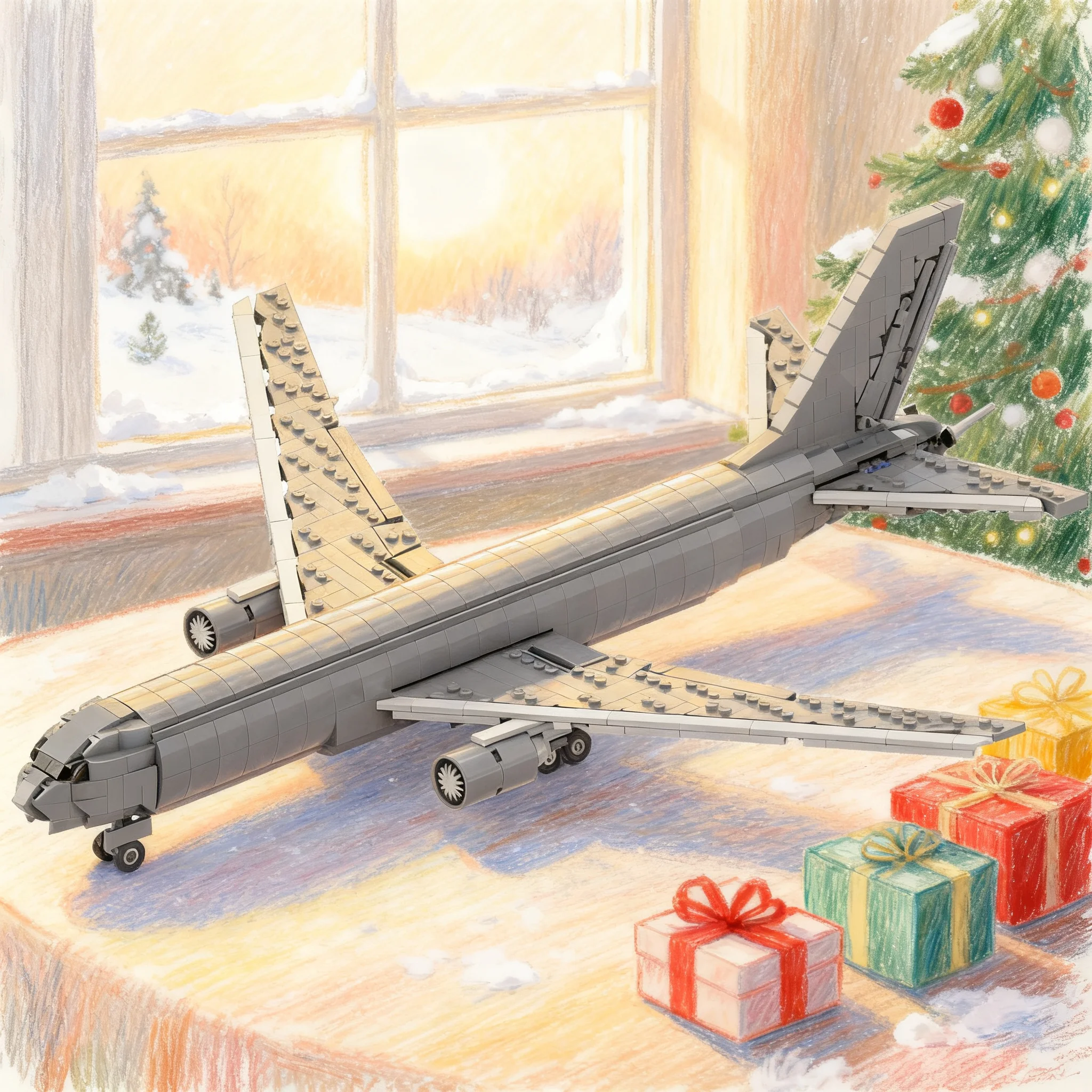 1194pcs MOC USAF Passenger Aircraft KC 46A Pegasus 1 Model Building Blocks Construction Toy Christmas Gift Education Brick Idea