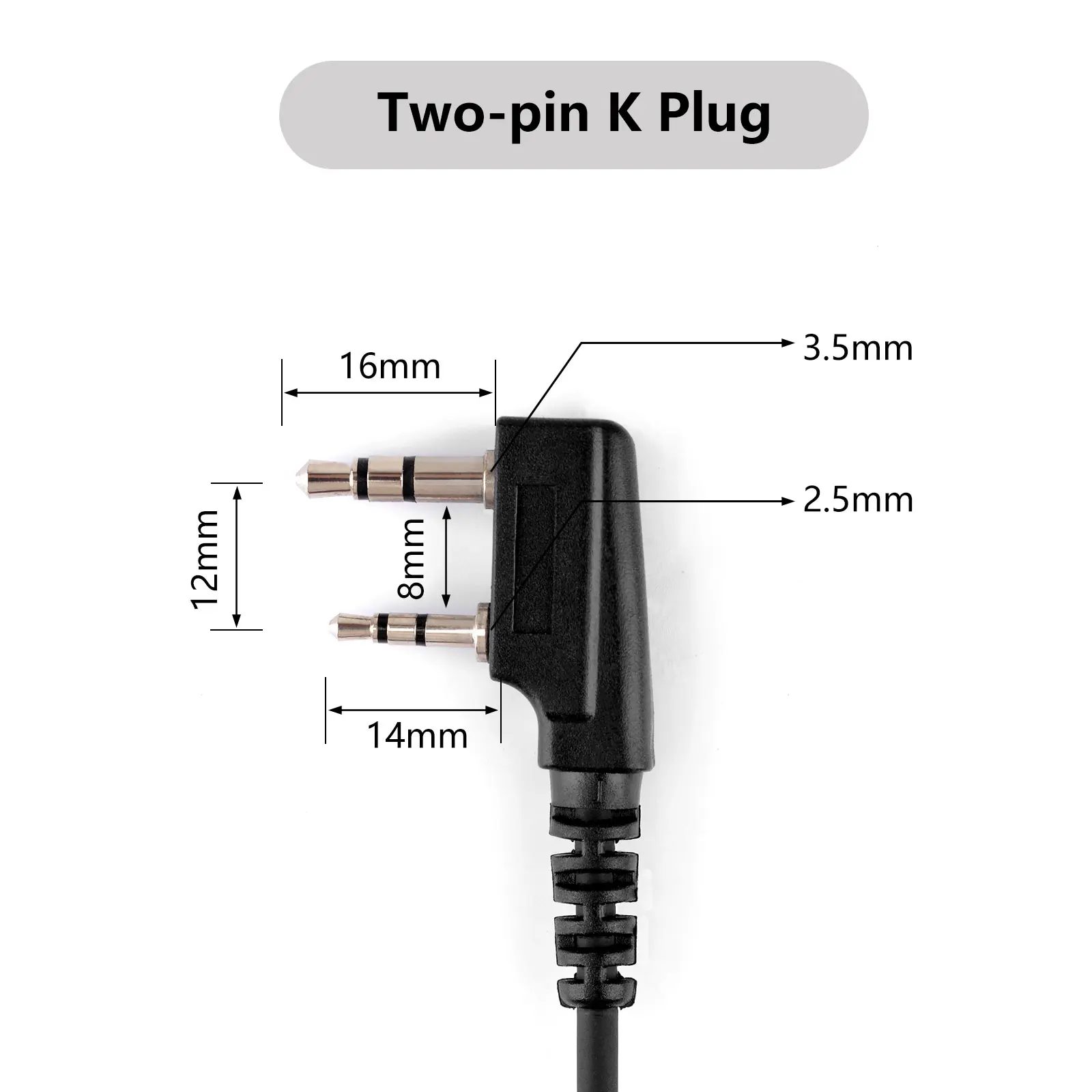 10pcs MMLRADIO Earpiece 3.5MM 2 Pin Kit Single Wire Earhook For Kenwood Baofeng Mic Radio Earphone Hidden Headset Walkie Talkie