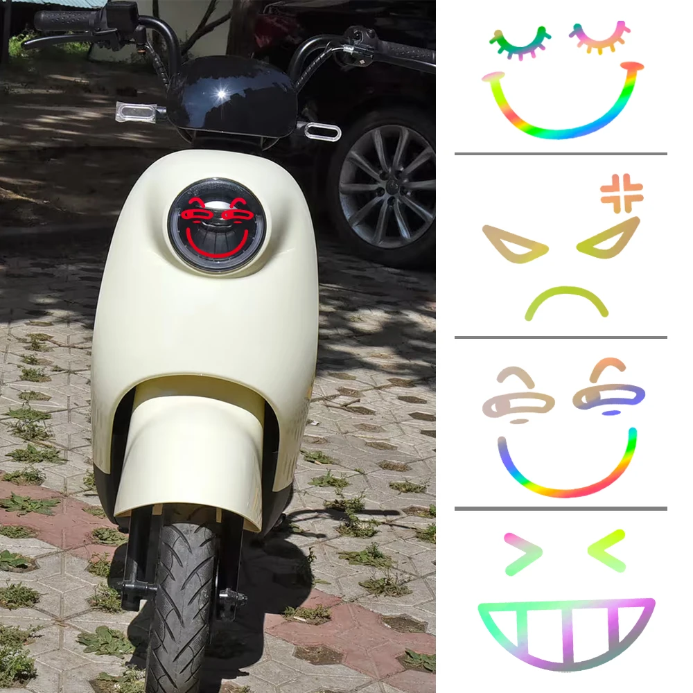 1PC Motorcycle Headlight Sticker Expression Decals Decoration For PIAGGIO Vespa Primavera 50 125 Sprint 50 125 GTS GTV 300 250