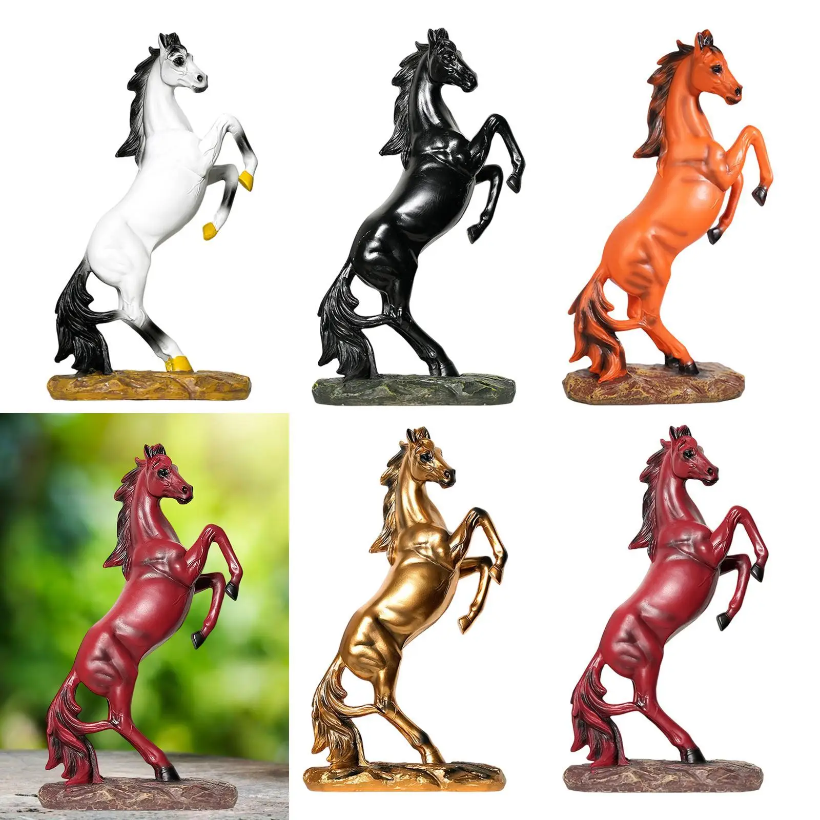 

Resin Horse Statue Modern,Miniature Ornament Animal Collectible Statue Animal Figurine Horse Sculpture for Office,Desktop Decor