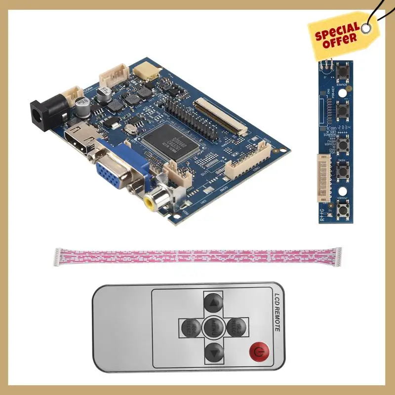 7-дюймовый ЖК-экран 1024x600, плата драйвера с платой драйвера, монитор для Raspberry Pi, поддержка AV, реверсивный приоритет-WMAN