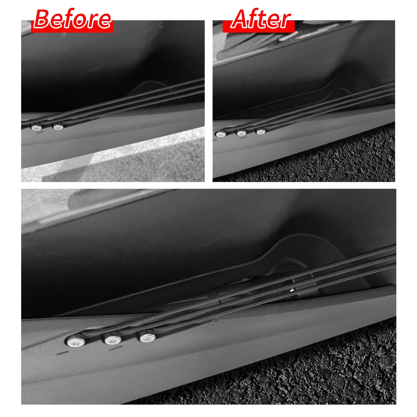 SMABEE for BYD ATTO3 ATTO 3 YUAN PLUS 2025 2026 Car Door Handle Storage Box Front Rear Door Storage Tray Organizer TPE Black