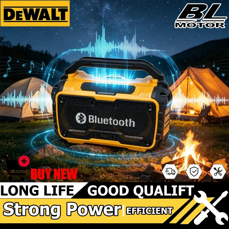 

Портативная электрическая колонка Dewalt, беспроводной Bluetooth-совместимый сабвуфер, водонепроницаемый громкоговоритель для строительных площадок, стереосистема