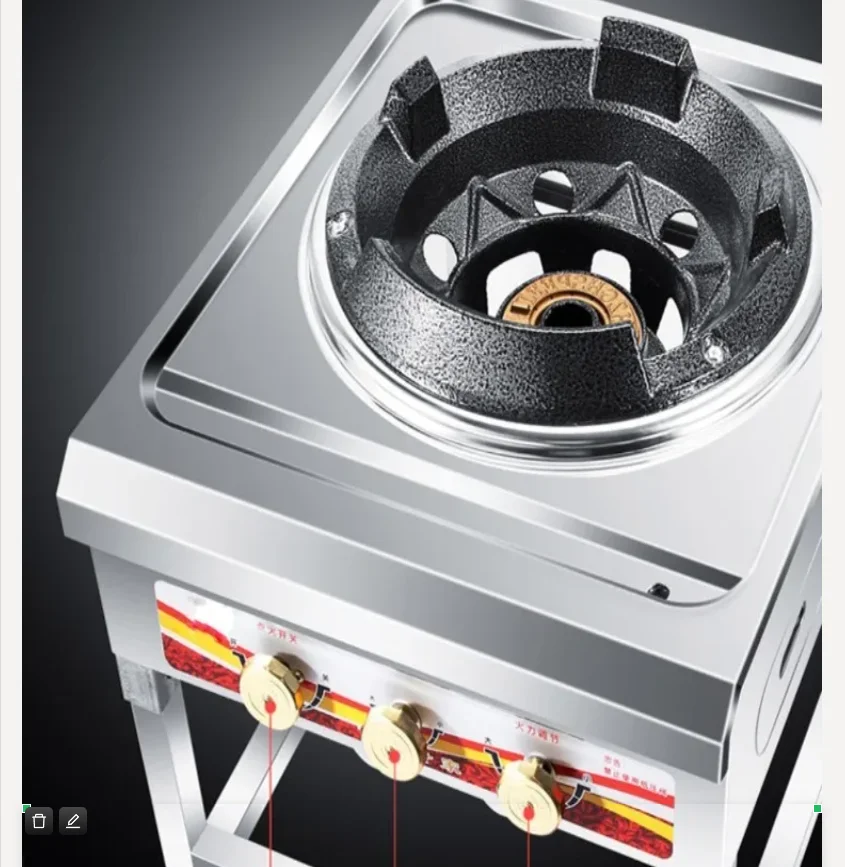 Single Burner Gas Stove High Power Commercial LPG Natural Gas Cooktop BCD