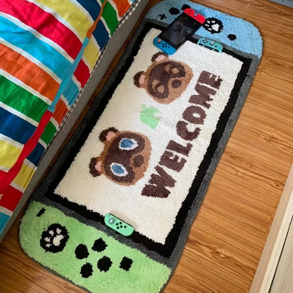 VIKAMA-tapete de felpa con forma de consola de juegos, bonito alfombra decorativa para dormitorio, zona de juegos, decoración del hogar
