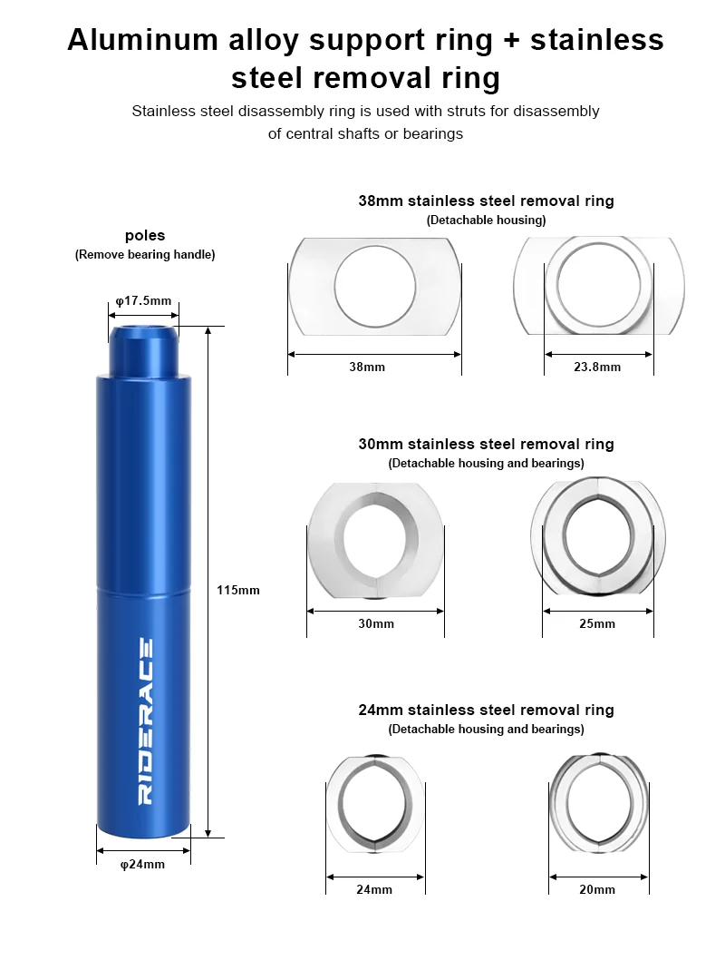 Bicycle Bottom Bracket Bearing Remove Install Tool For MTB Road Bike BB Press Fit 24mm 30mm BB86 BB30 BB92 PF30 Repair Kit