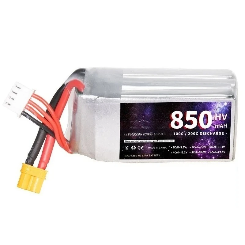 11.4V 3S Lipo Battery 850mAh 100C with XT30/XT60/T Plug for RC FPV Airplane Quadcopter Helicopter Drone Parts 3S Battery - Image 3