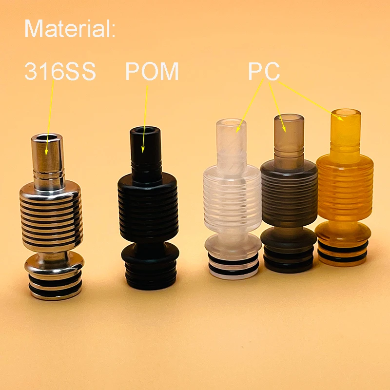 Boquilla de goteo larga DSX 510 mtl 316ss pc material pom resistente al calor para flash e vapor rta, atomizador de tanque, accesorio para vapeo