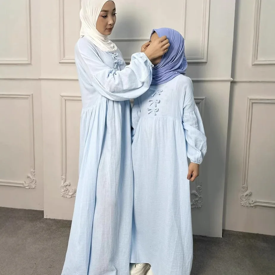 

Eid Djellaba Muslim Women Girls Dresses Kids Abaya Caftan Moroccan Robe Jalabiya Ramadan Dubai Kaftan Caftan Robe Islamic Cloth