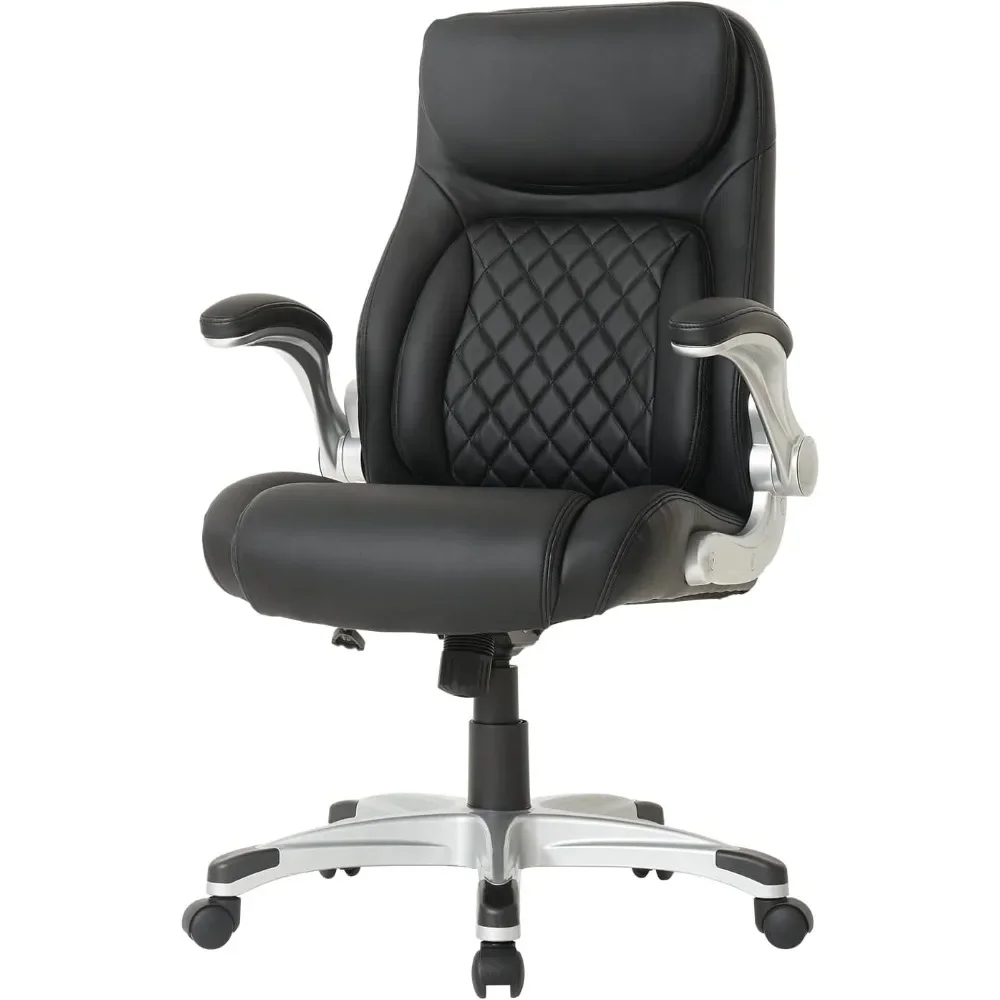 

Posture Ergonomic PU Leather Office Chair. Click5 Lumbar Support with FlipAdjust Armrests. Modern Executive Chair