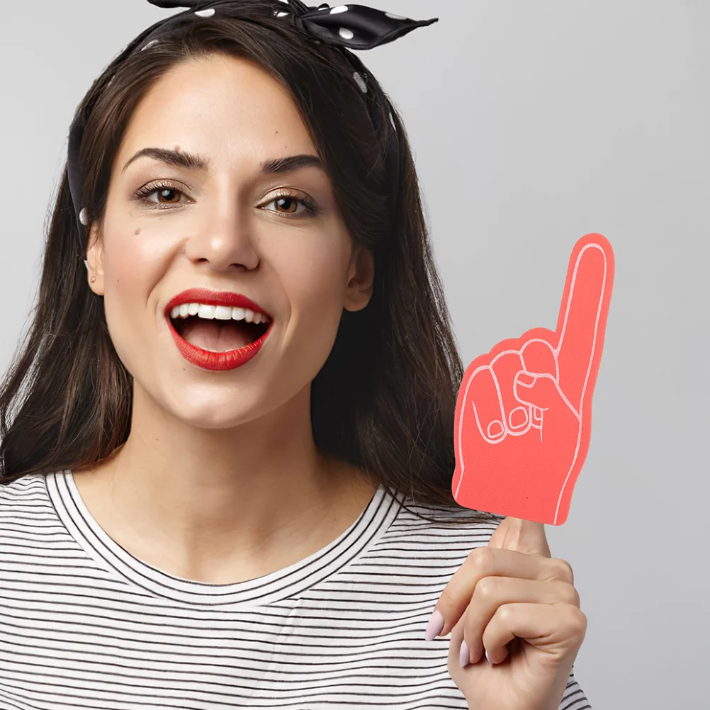 

12pcs Foam Finger Smooth Reusable Comfortable Sports Cheer Props Noise Makers For Football Sporting Events Giant Foam Hands Team
