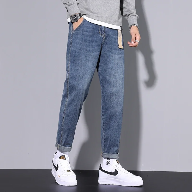 Autumn and Winter  Casual  Cargo Jeans Men Denim Trousers  Streetwear Pants for Men Clothing  Traf Homme