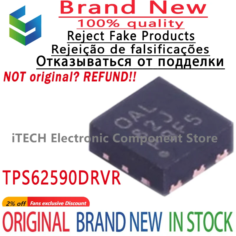 10PCS/LOT Original TPS62590DRVR TPS62590DRVT TPS62590 OAL SON6 100% New and Genuine in Stock