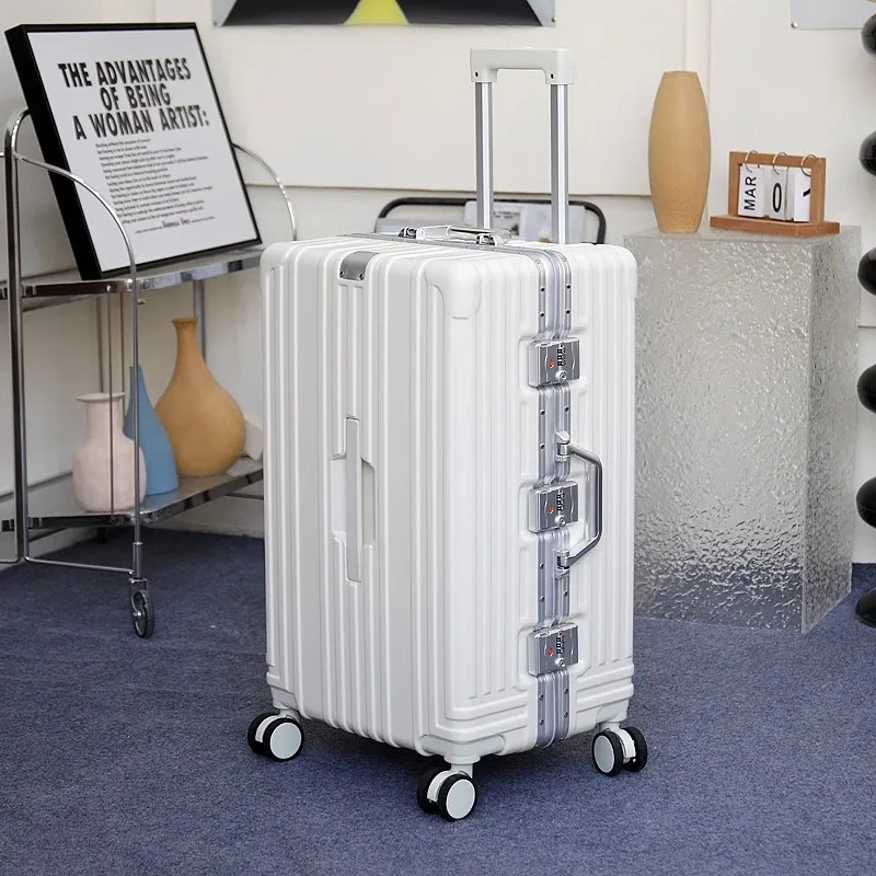 Multifunctional Carrier-26 inch Can Sit on Suitcase Thickened ABS+PC Trolley Case Travel Luggage Aluminum Frame