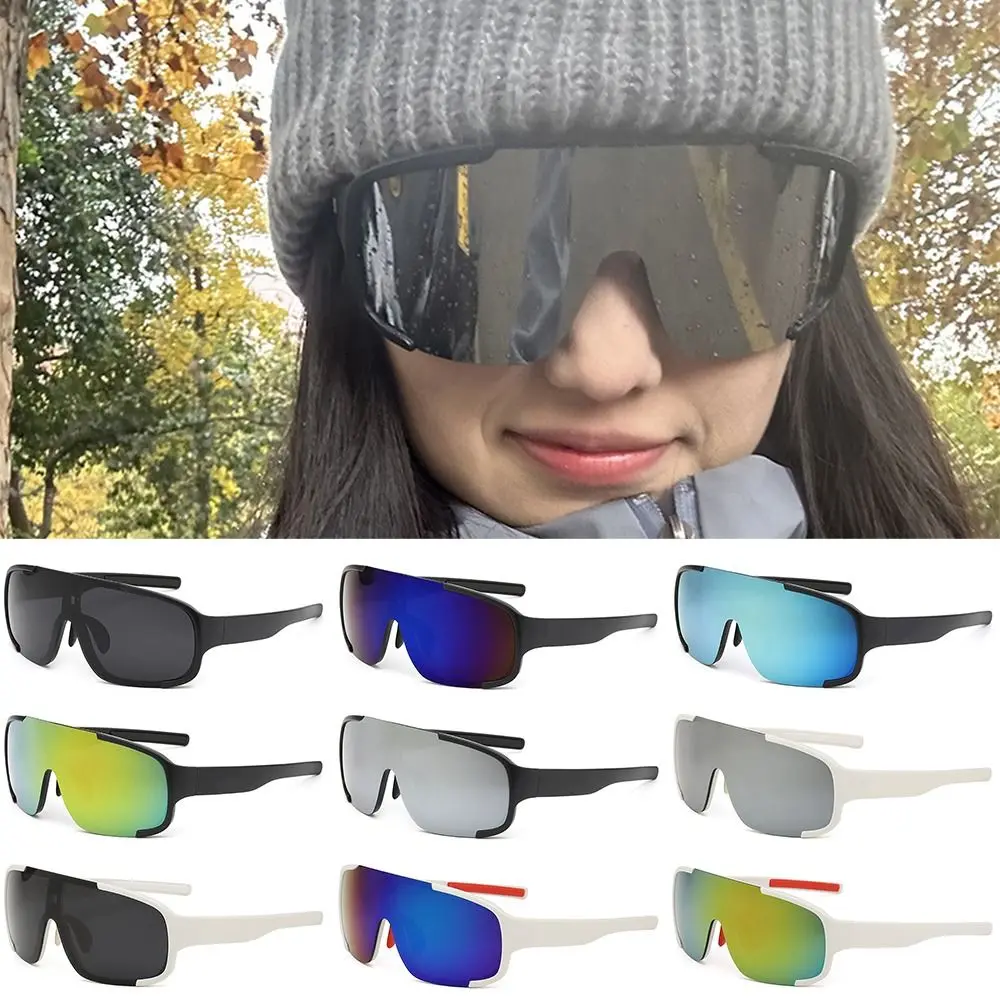 

Солнцезащитные очки с защитой UV400 для мужчин и женщин, спортивные очки в большой оправе, с защитой от ветра, для скалолазания, катания на лыжах