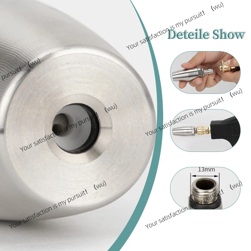 

ZOCI-1 шт. турбонасадка для мойки высокого давления, вращающаяся для горячей и холодной воды с быстроразъемным соединением 1/4 из нержавеющей стали 3600PSI