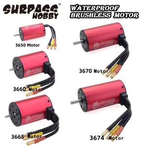 Melampaui Hobi Motor Brushless Tahan Air KK 3650 3660 3665 3670 3674 untuk Balap Mobil RC 1/8 1/10 Off-Road dengan Mainan Perahu MJX HGLRC 10 penjualan terbaik 3660 kombo motor tanpa sikat - №
