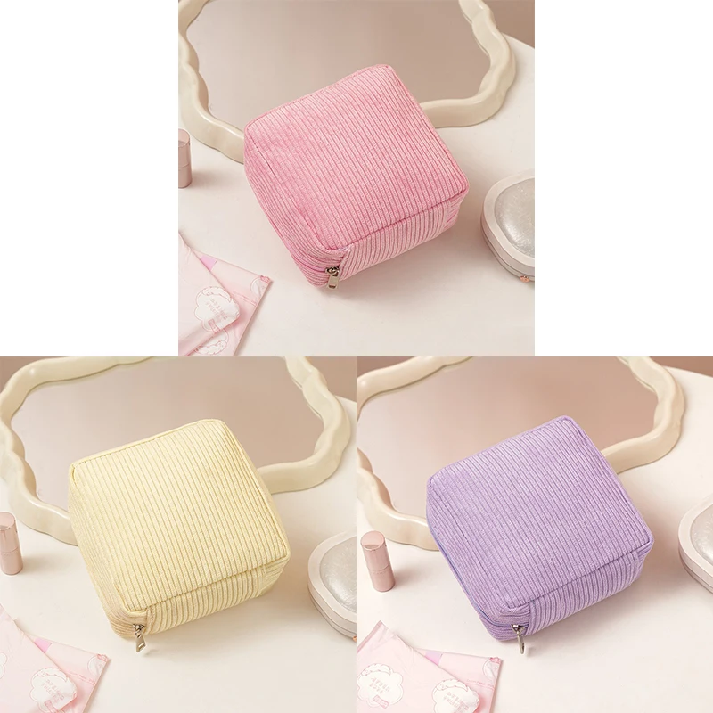 Kulturbeutel, Damenbinden-Beutel, Pad-Beutel, niedliche Kosmetik-Aufbewahrungstasche für Damen, kleine Make-up-Tasche, Kabeletui