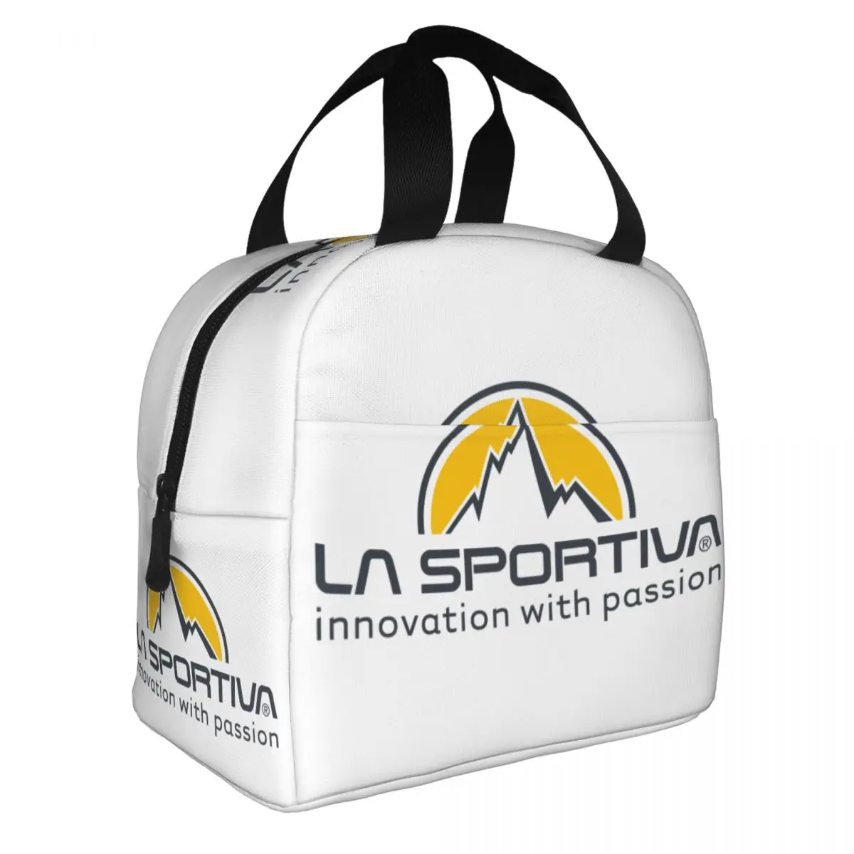 Custom La Sportiva Logo Insulated Lunch Bag for Work School Outdoor Sports Portable Cooler Thermal Lunch Box Women Kids