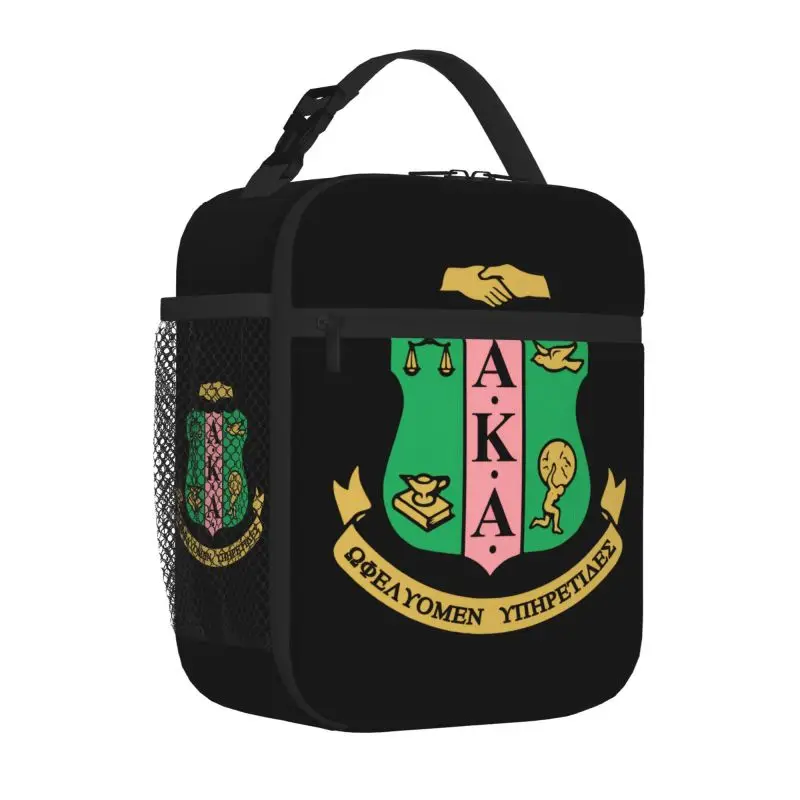 

AKA Sorority Подарки Ланч-бокс Многоразовая сумка-тоут Оксфорд Большая вместительная сумка-холодильник Термальные сумки для обеда для женщин и мужчин Путешествия Работа Пикник