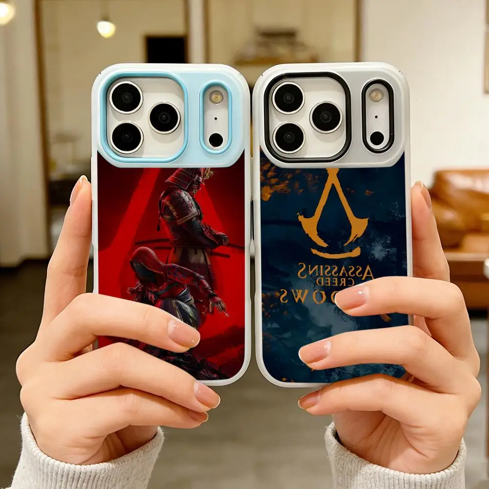 

Game A-Assassin's Creed Shadows Phone Case Colorful 2‑in‑1 Jelly Matte Clear Full Protection Case For iPhone 11‑17 Series