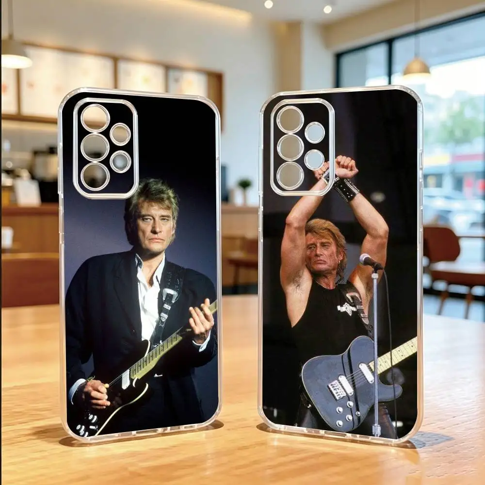 J-Johnny H-Hallyday Singer  Phone Case For Samsung S25,S24,S21,S22,S23,S30,Ultra,S20,Plus,Fe Transparent Cover