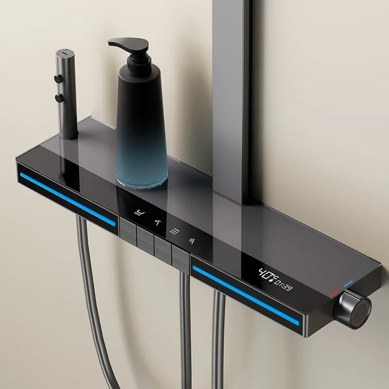 Smart digital shower set flagship version ambient light integrated shower y