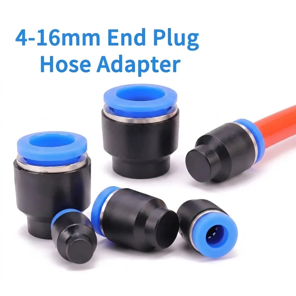2PCS 4-16mm End Plug Hose DIY Garden Irrigation Pipe Adapter With Slip Lock Quick Insert Release Connectors Pneumatic Tube