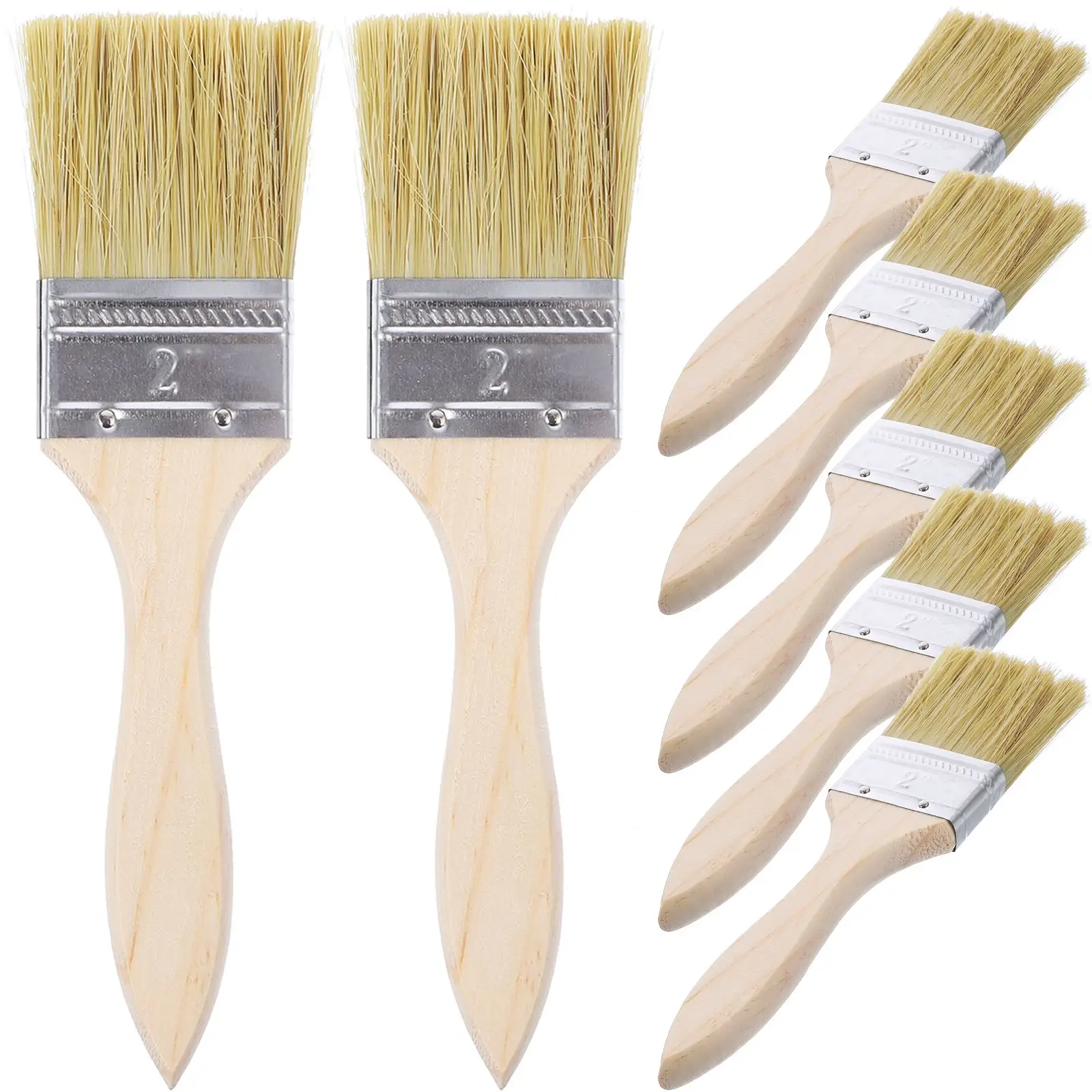 23pcs Thickened Wooden Handle Paint Brush House Decoration Butter Mixed Fiber Painting Brush Paint Application Tools