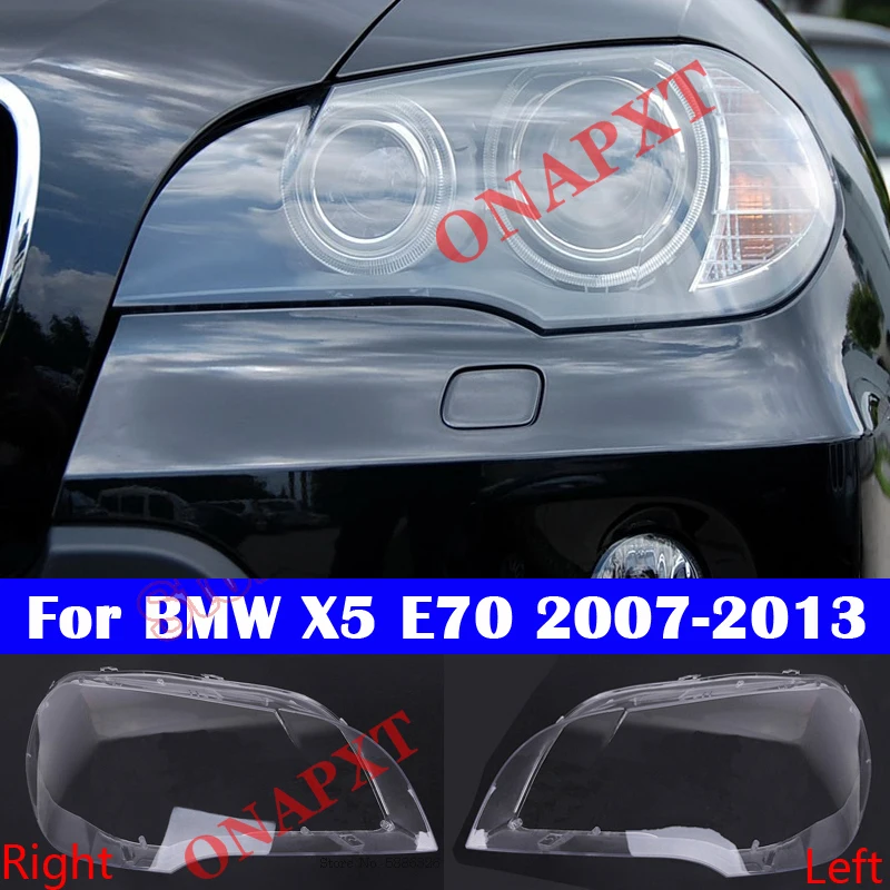 

For BMW X5 E70 2007-2013 Car Front Glass 30i/35i/40i/48i/50i/35d/40d Lens Headlamp xDrive Lampshade Lamp Shell Headlight Cover