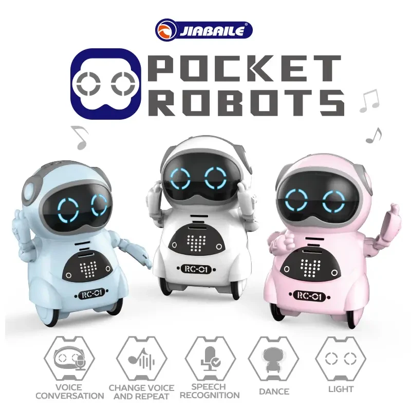 Mainan Robot RC Mini interaktif 939A Robot RC saku berbicara, menyanyi, menari & mendongeng untuk anak-anak hadiah Natal Thanksgiving