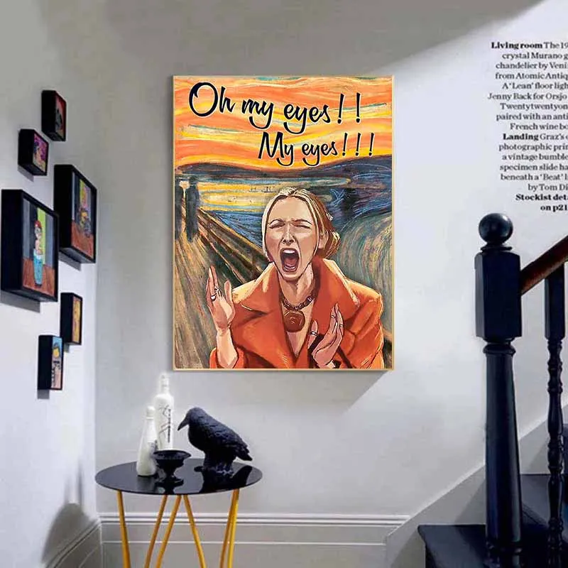 Serial przyjaciele Phoebe Buffay o mój oczy zabawny plakat na płótnie malarstwo ścienne wydruki artystyczne do salonu Salon wystrój domu