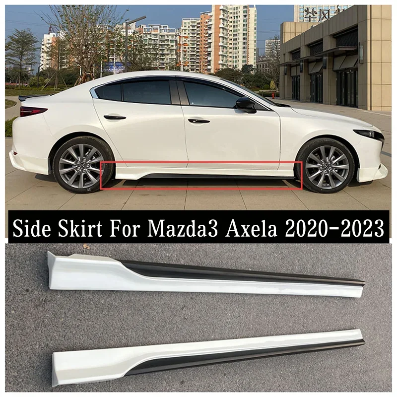 

For Mazda3 Axela 2020 2021 2022 2023+ High Quality 2Pcs/1Set ABS Paint Bumper Lip Side Skirt Splitters Cover