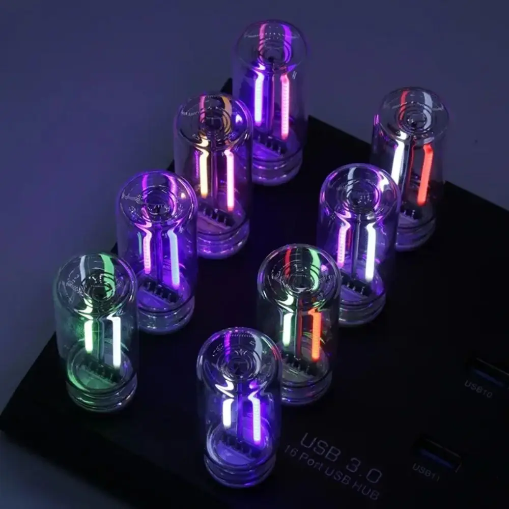 NEW DC 5V Night Light Touch Control Colorful Spiral Filament Lamp Adjustable Atmosphere LED Car Decor