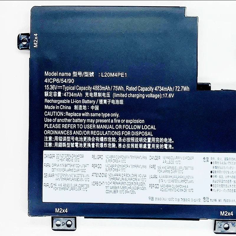 CP Laptop Battery L20M4PE1 15.36V/72.7Wh/4734Wh For IdeaPad 5 Pro-16ACH6 Pro-16IHU6 Xiaoxin PRO16 ACH ARH7 2021 Series Notebook