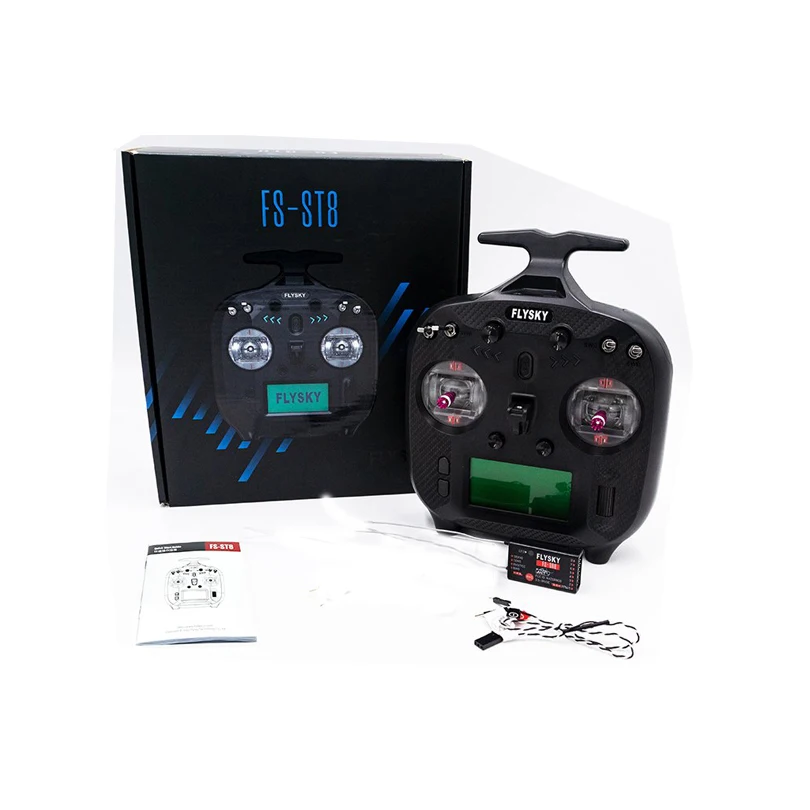 

FLYSKY FS-ST8 RC Transmitter 2.4GHz Remote Controller ANT Protocol wi/ FS-SR8 Receiver 8CH +FS-CEV 1000M Remote Control Distance