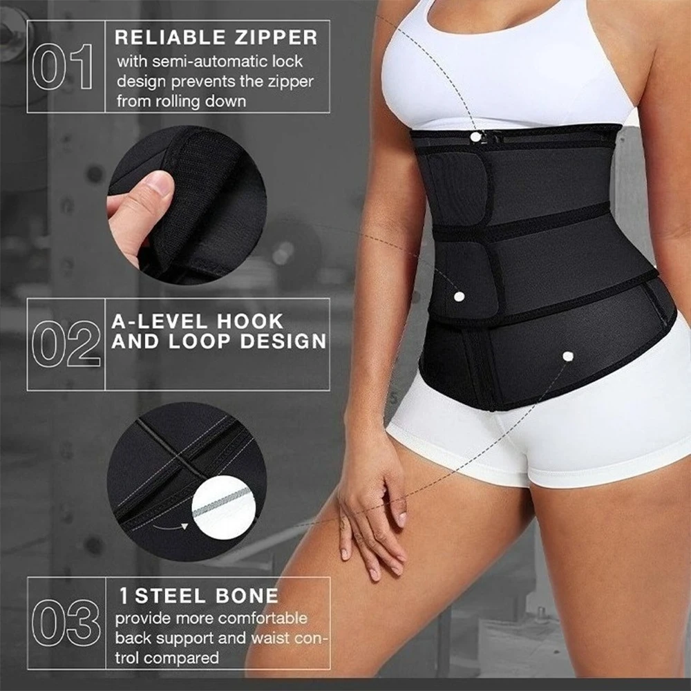 1pc Waist Trainer Slimming Body Shaper Fitness Belt Weight Loss Fat Burning Sport Girdle Sweat Trimmer Workout Shapewear - Image 5