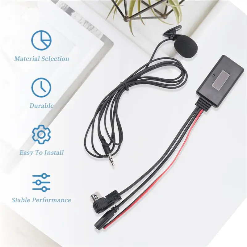 Leading-Car Bluetooth AUX Adapter Wireless Audio Phone Call Handsfree Microphone For Alpine KCA-121B AI-NET CDA-9857 CDA-9886