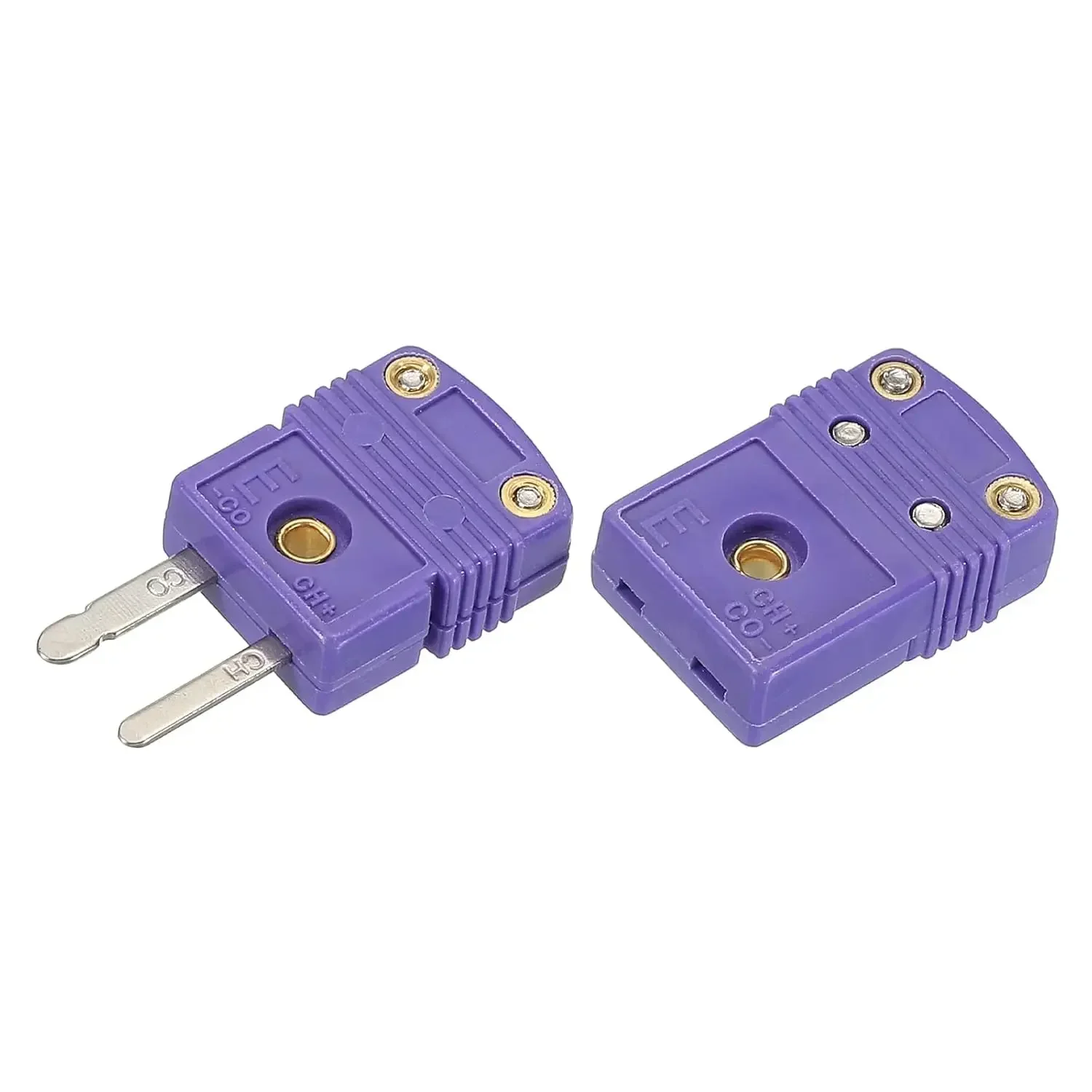 

E Type Thermocouple Wire Connectors smpw Male Female Plug Adapter High Temperature 220°C(428°F) for Thermocouple Sensor Probe