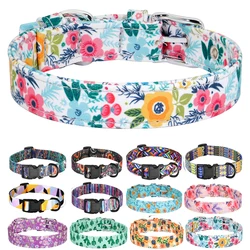 Collar de nailon con estampado Floral para perro, accesorio ajustable para Chihuahua, suministros para mascotas, 12 estilos