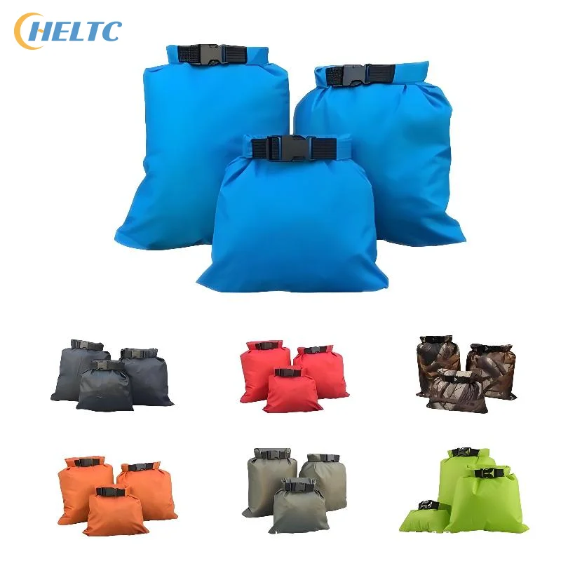3Pcs/Set Drift Multifunctional Lightweight Nylon Drifting Bag Dry Bag Waterproof Bag 30D Nylon Waterproof Bags 1.5L 2.5L 3.5L